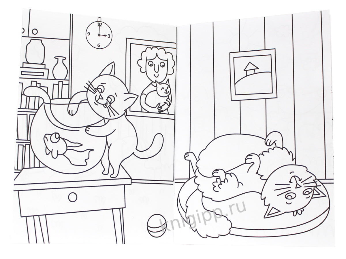 РАСКРАСКА А5 эконом. КОТЯТА И ЩЕНЯТА