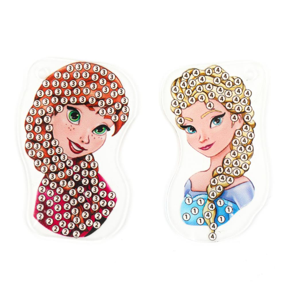 Брелоки алмазной мозаикой снежная принцесса MultiArt в кор.50шт