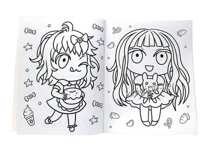 РАСКРАСКА АНИМЕ. МАЛЫШКИ ЧИБИ