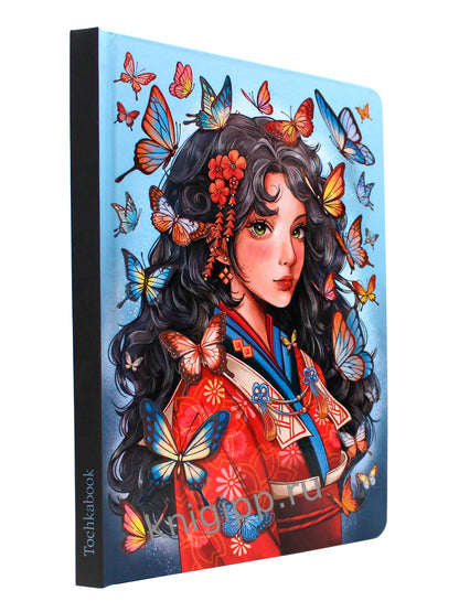 БЛОКНОТ ТОЧКАБУК 180°. ДЕВУШКА С БАБОЧКАМИ