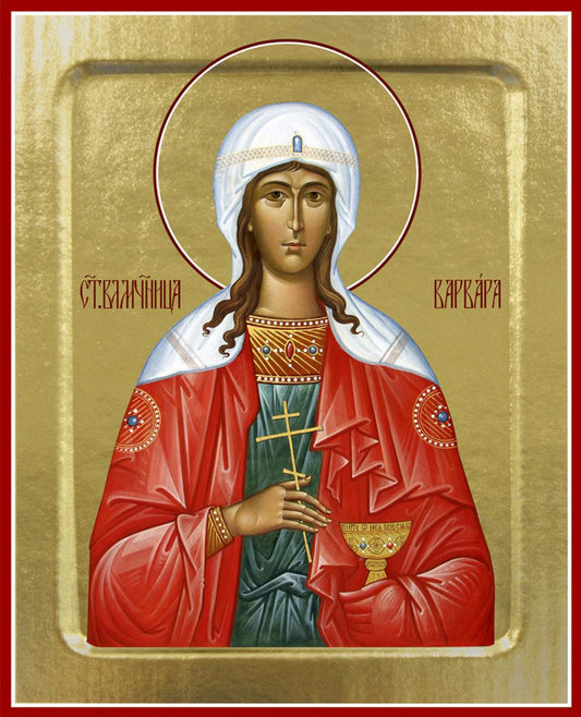 Икона Варвары, великомученицы (на дереве): 125 х 160