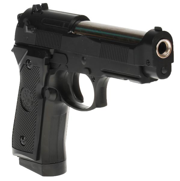 Пистолет (п) металл., съемный магазин, с глушителем, с пульками C19+ в кор. в кор.36шт