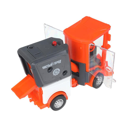 Машина металл УБОРОЧНАЯ МАШИНА 11 см, двери, багаж, оранжевый, кор. Технопарк в кор.2*60шт