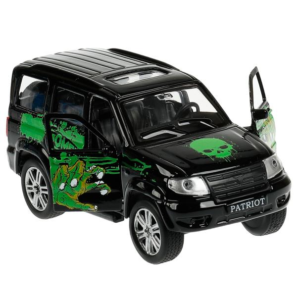 Машина металл UAZ 12 см, дв., багаж., инерц., окрас ЗОМБИ, кор. Parc technologique en cor.2*24шт