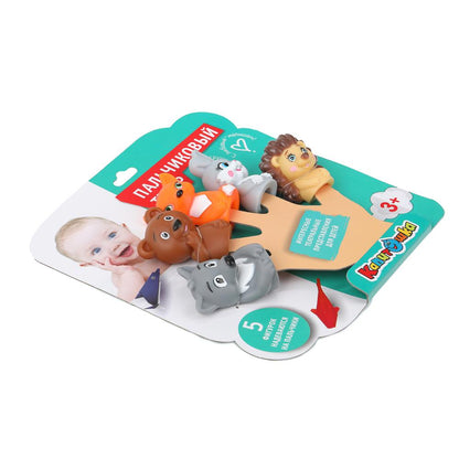 Игрушка пластизоль для купания пальчикового театра животных на блист. КАПИТОШКА в кор.2*96шт