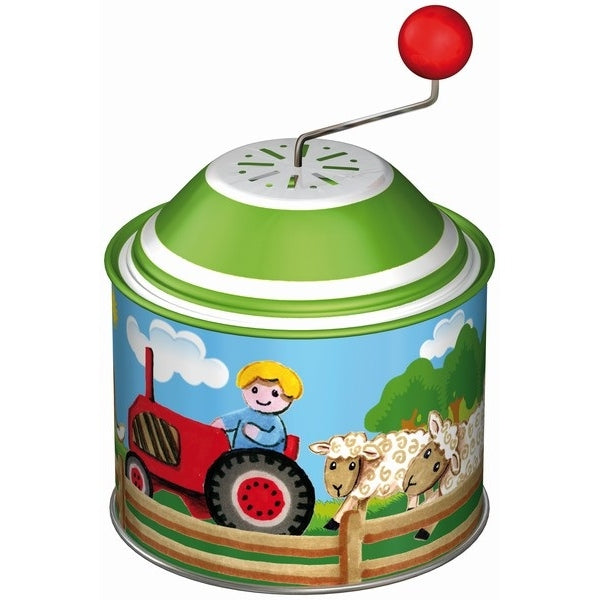 Bolz.Шарманка "Ферма" музыкальная с мелодией (диам 7,5 см; выс.11 см), арт. 52760