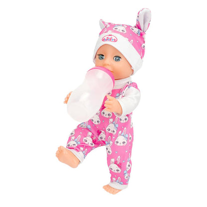 Пупс озвучивает 20см, пьет, пишет, закр. глазки, 3акс КАРАПУЗ в кор.24шт