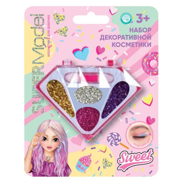 Косметика ДЛЯ ДЕВОЧЕК набор косметики: тени для век с блестками, applicateur МИЛАЯ ЛЕДИ в кор.3*288шт