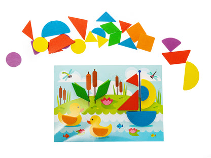 Пазл деревянный в картинках 32 эл Baby Toys (12 картинок)