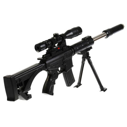 Автомат (п) с laser. прицелом, съемный магазин и приклад 2019 в пак. dans le cor.4*12шт