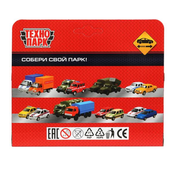Модель металл УАЗ 3303 ПОЛИЦИЯ UAZ 11 см, двери, инерц. Технопарк в кор.2*96шт