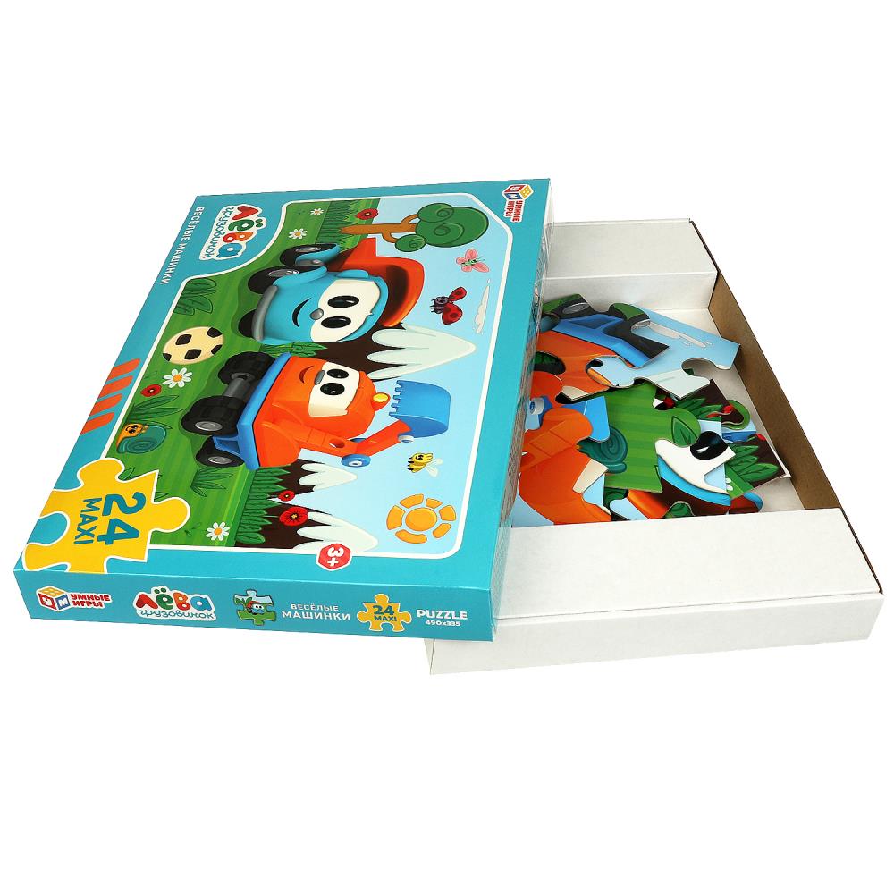 Грузовичок Лёва. Макси-пазлы в большой коробке. 24 détails. 355х240х35 mm. Умные игры в кор.20шт