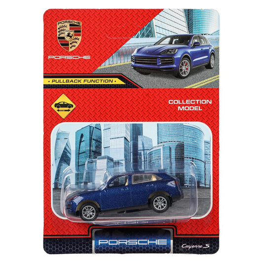 Machine en métal porshe cayenne s, taille 7,5 cm, inertie, blister - dans la couleur 2*288 pouces