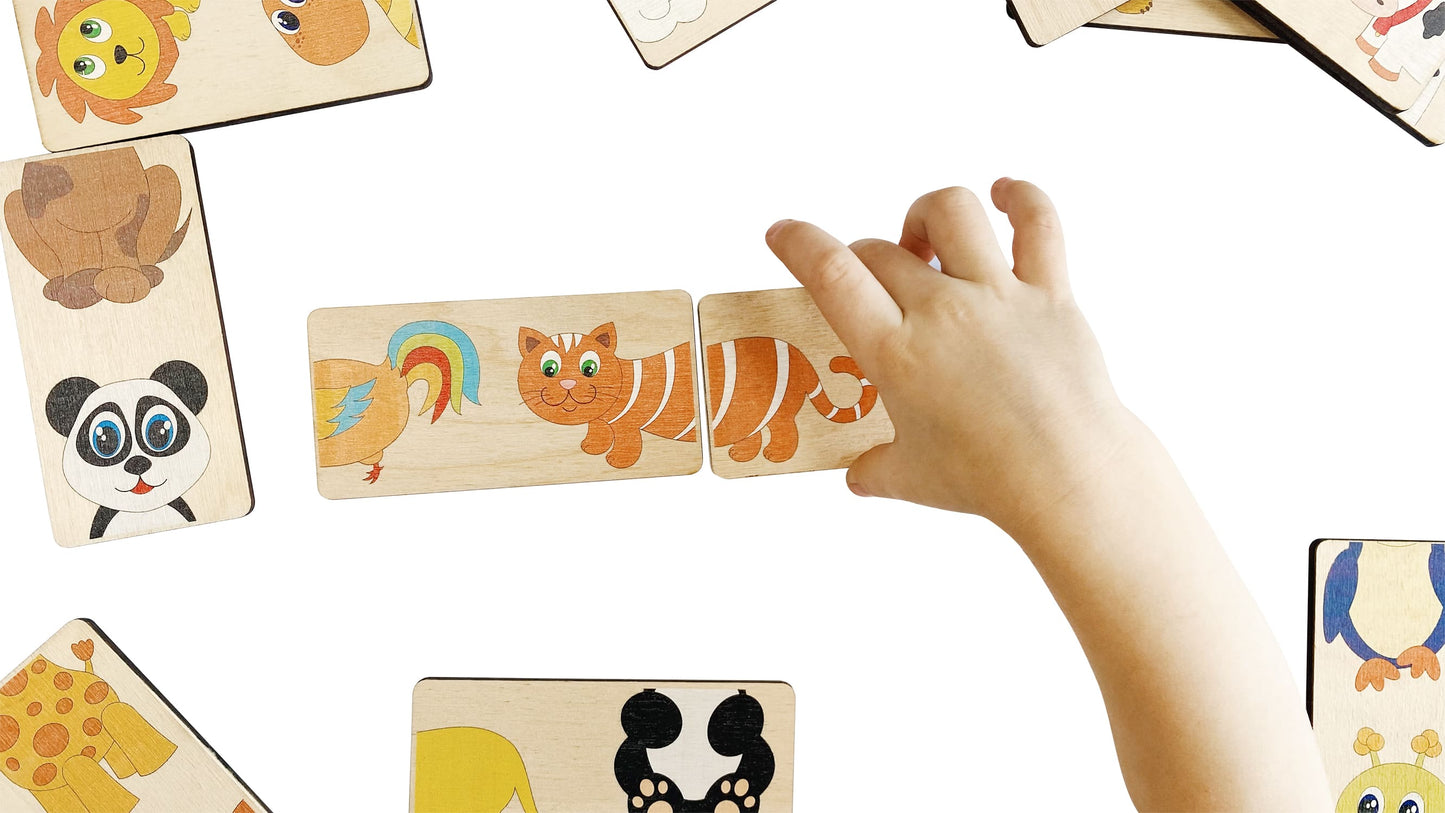 00771 Домино деревянное "Веселая змейка"