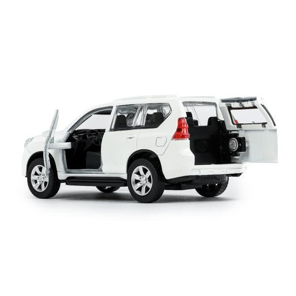 Машина металл "TOYOTA PRADO", длина 12см, открыв. двери, инерц, БЕЛЫЙ в кор.Технопарк в кор.2*36шт