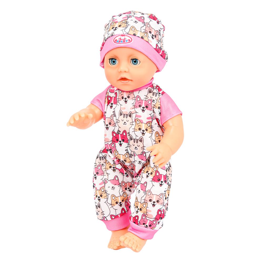 Пупс озвучивает 25см, Шаинский музыка пьет, пишет, закр. глазки, 4акс, 100 фраз КАРАПУЗ в кор.24шт