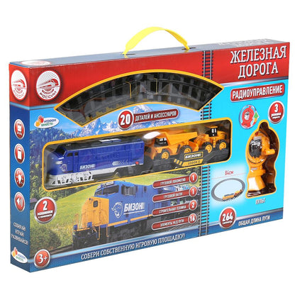 Железная дорога р/у, свет+звук, длина полотна 264см в кор. 53*31,5*5см Играем вместе в кор.18шт