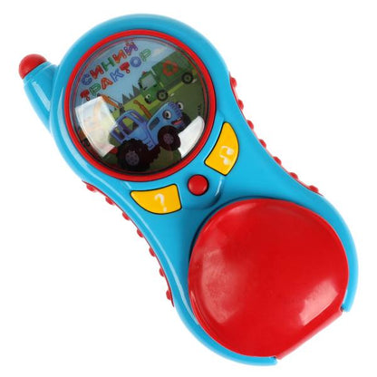 Музыкальный телефон СИНИЙ ТРАКТОР 35 песен,звуков,загадок.свет.блист.бат. Умка в кор.2*72шт