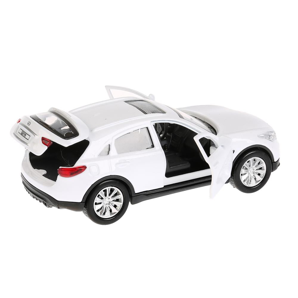 QX70-WT-SL 278686 Машина металл свет-звук INFINITI QX70 12 см, двери, багаж, белый, кор. Технопарк
