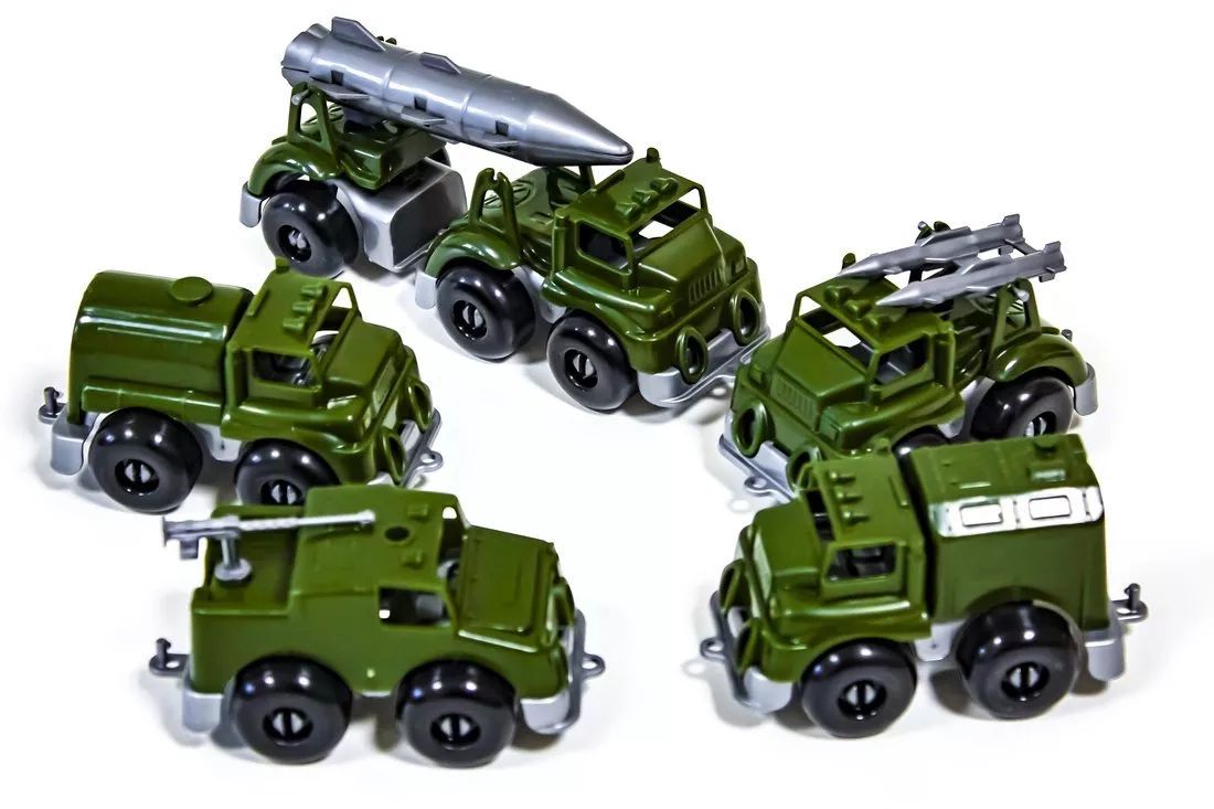 KNOPA. Набор машинок "Вжух на войнушке" 10 см арт.86263 /4 (Пластмастер)