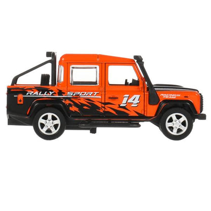 Machine en métal LAND ROVER DEFENDER PICKUP SAV 12 cm, double, sac, cor. Parc technologique dans le cor.2*36шт