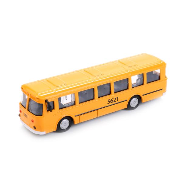 SB-16-57WB 233167 АВТОБУС "ТЕХНОПАРК" МЕТАЛЛ. ИНЕРЦ. 15СМ, ОТКРЫВ. ДВЕРИ В РУСС. КОР. в кор.2*24шт