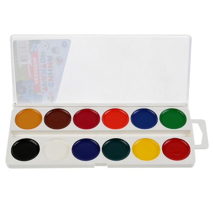 Акварель 12 цв. в пластиковой<br> упаковка Синий трактор. ТМ УМКА в кор.40шт