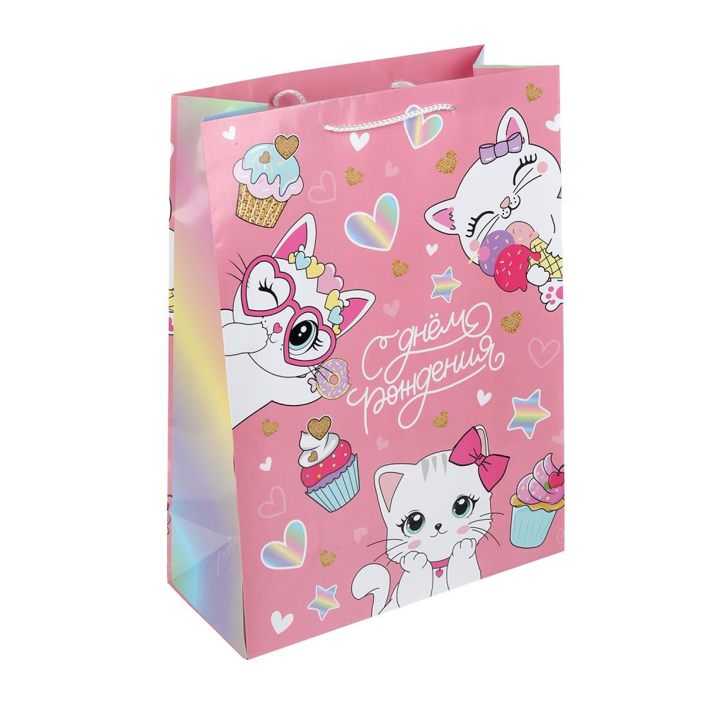 Пакет подарочный глянцевый xl,котенок,140 гр/м2 ЧУДО ПРАЗДНИК в кор.5*12шт