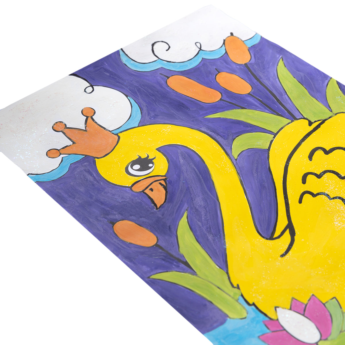 Набор для творчества. Раскраска с блестками "Лебедь"