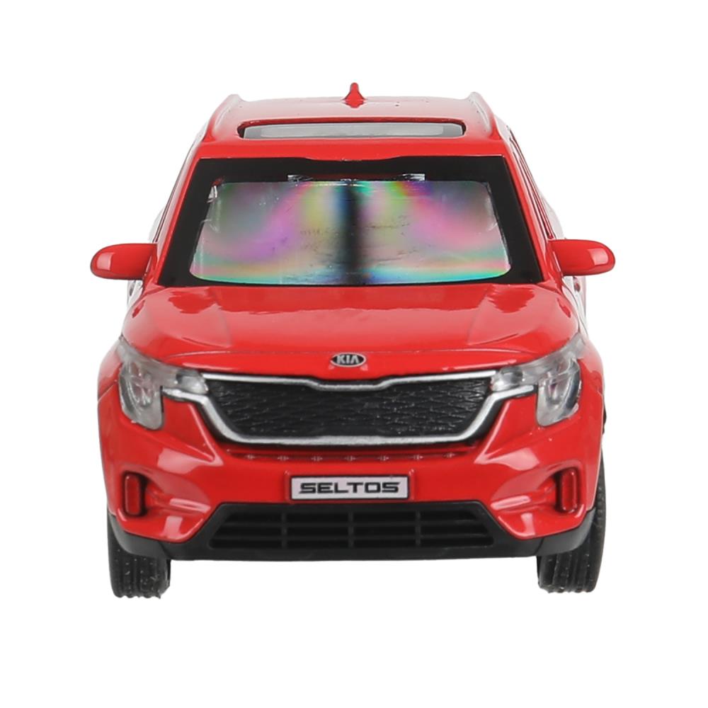 Машина металл KIA seltos длина 12 см, двери, багажник., инерц, красный, кор. Технопарк в кор.2*36шт