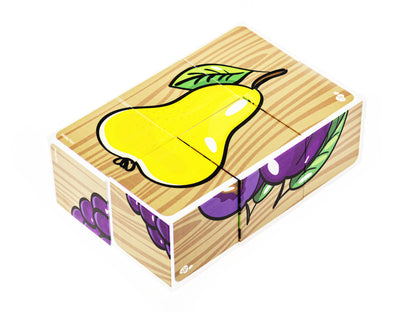 Кубики "Фрукты" (без обклейки) 6 шт Jouets pour bébé