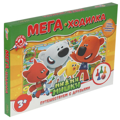 Ми-ми-мишки. Путешествуем с друзьями. Настольная игра-ходила Мега А3. в кор. Умные игры в кор.20шт