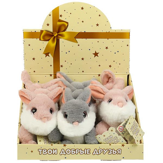 Игрушка мягкая подсветка "зайчики" 2 вида, 12 см, без чипа в дисп МУЛЬТИ-ПУЛЬТИ уп-9шт в кор.12уп