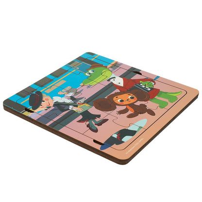 Игрушка деревянная пазл с рамкой СОЮЗМУЛЬТФИЛЬМ 15*15 см, бол.дет, термопакет Буратино в кор.20шт