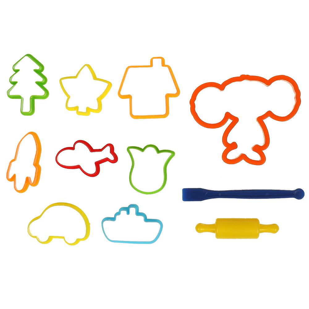 Набор с тестом для лепки и формочек Чебурашка играем вместе с чебурашкой МУЛЬТИ АРТ в кор.8шт