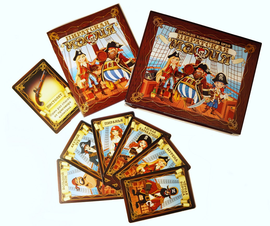 Игра настольная карточная "Пиратская мафия" (28 карточек) в кор.22шт