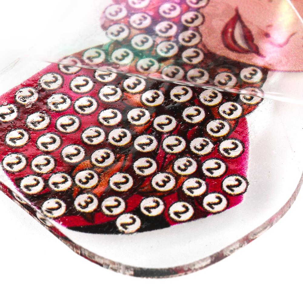 Брелоки алмазной мозаикой снежная принцесса MultiArt в кор.50шт