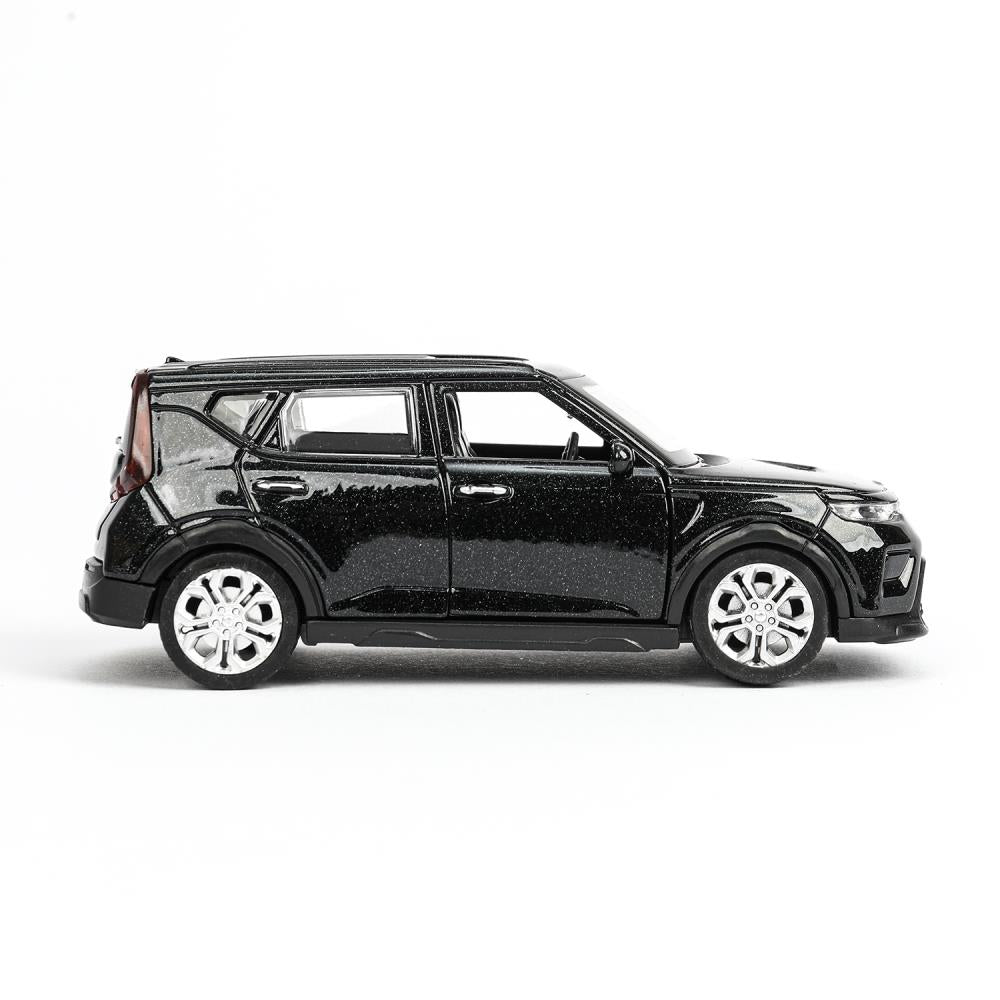 Машина металл KIA soul длина 12 см, double, багаж., инерц, черный, кор. Parc technologique dans le cor.2*36шт