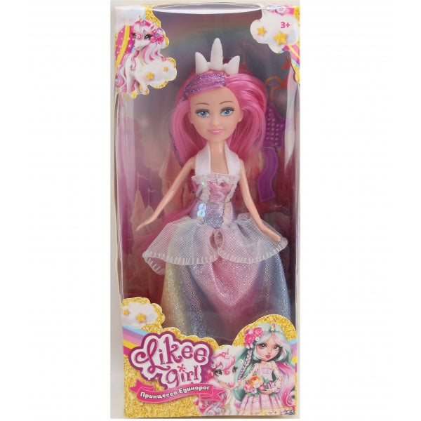 Кукла 23 см, в платье LIKEE GIRL в кор.2*48шт