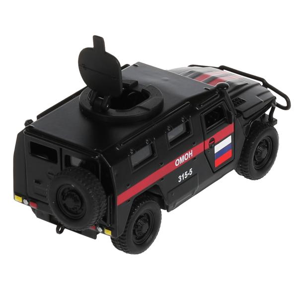 CT12-357-N-BL(MATTE)-WBМашина металл звук-свет ГАЗ ТИГР омон 13,7 см, дв.,капот, люк, инерц., кор. Т