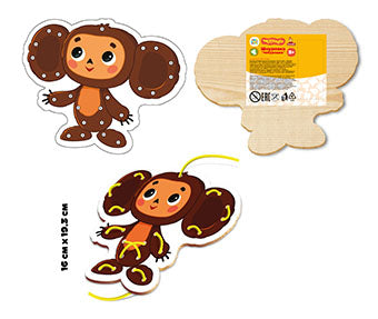 Игрушка деревянная шнуровка 16 см СОЮЗМУЛЬТФИЛЬМ термопленка Буратино в кор.20шт