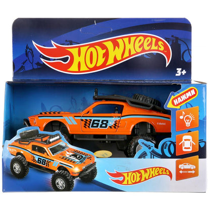 FY628-1 304277 Машина металл свет-звук hot wheels СПОРТКАР, 12,5 см, двери, инерц, кор. Технопарк в