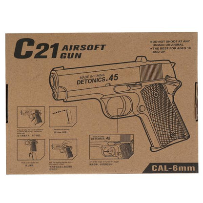 Пистолет (п) металл., съемный магазин C21 в кор. в кор.2*18шт