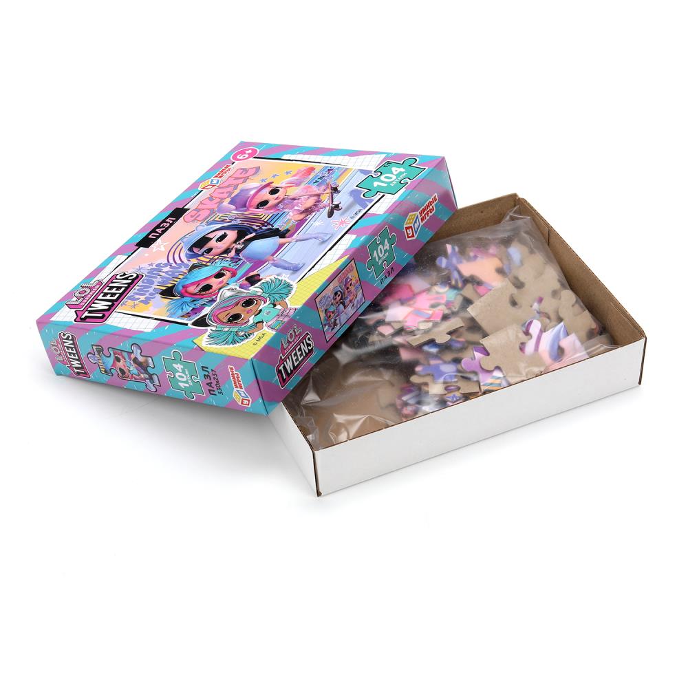 LOL Tweens. ЛОЛ. Пазлы в коробке 104 детали. 190х141х35 мм. Умные игры в кор.24шт