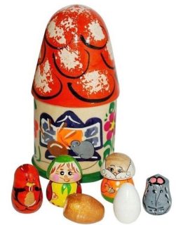 Пальчиковый театр в домике "Курочка ряба" арт.Р-45/776 (РНИ)