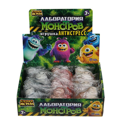 Игрушка антистресс супер мялка, горила, мука, дисплей Супер Жим уп-12шт в кор.12уп