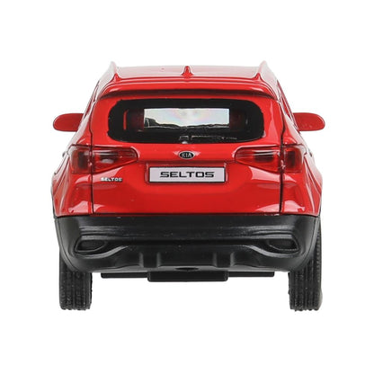 Машина металл KIA seltos длина 12 см, двери, багажник., инерц, красный, кор. Технопарк в кор.2*36шт