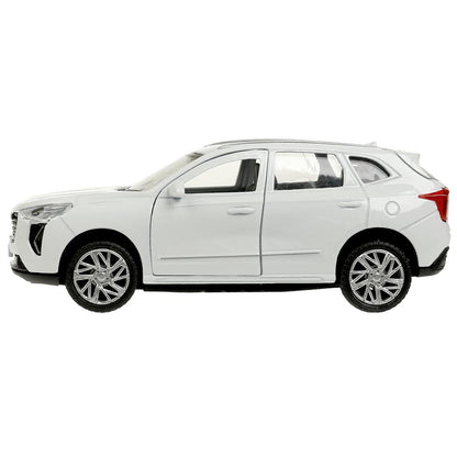 Машина metal haval jolion 12 см, двери, багажник, белый, кор. Технопарк в кор.2*36шт