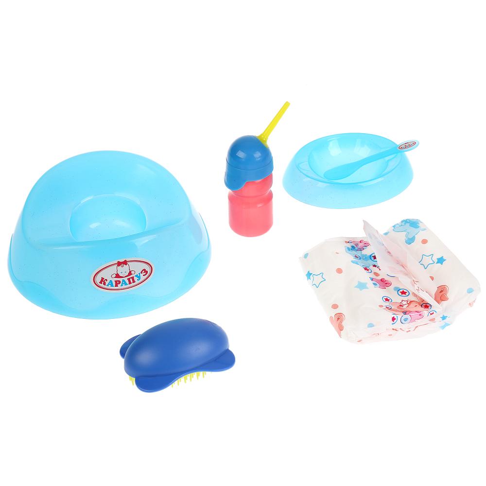 Кукла Никита, 6 функций, 40см, пьет, писает, плачет наст. слезами, с аксесс. в кор Карапуз в кор.4шт