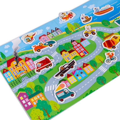 Наклейки объемные многоразовые Дрофа-Медиа Весёлые машинки